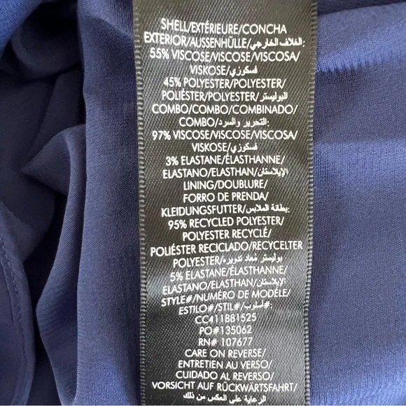 Alice + Olivia Moranne Ruffled Tiered Mini Dress in Midnight Blue NWT - Picture 9 of 10